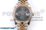 DateJust 41 126331 EWEF 1:1 Best Edition Gray Dial Green Roman Marker on SS/RG Jubilee Bracelet A3235