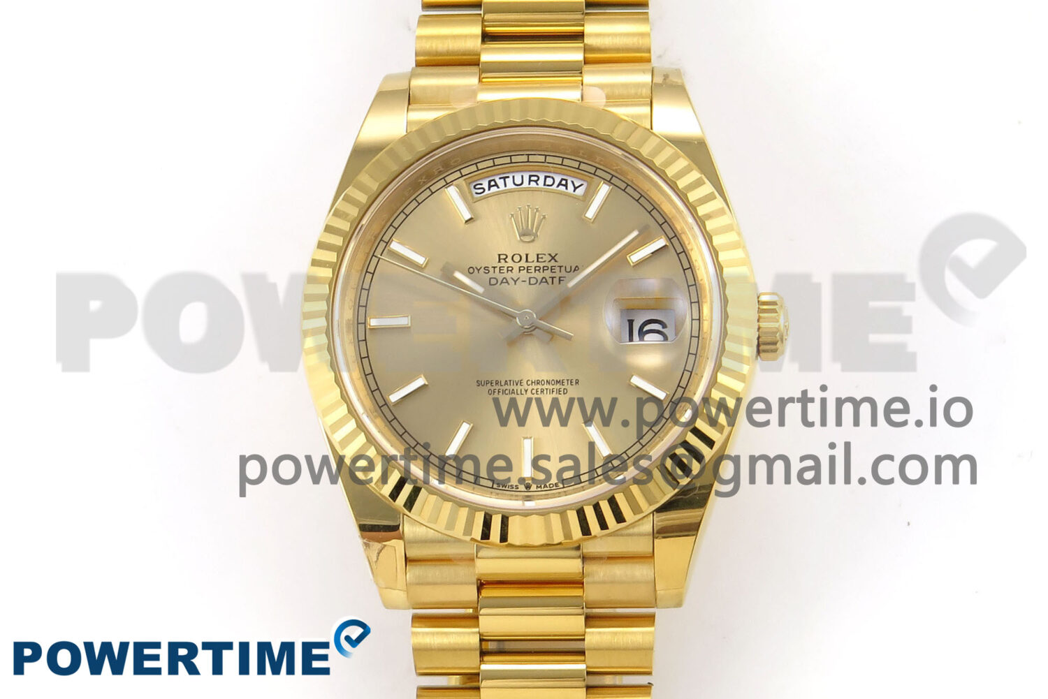 Day Date 40 YG 228238 THBF 1:1 Best Edition YG Dial on President Bracelet VR3255 (Gain Weight) - Image 1