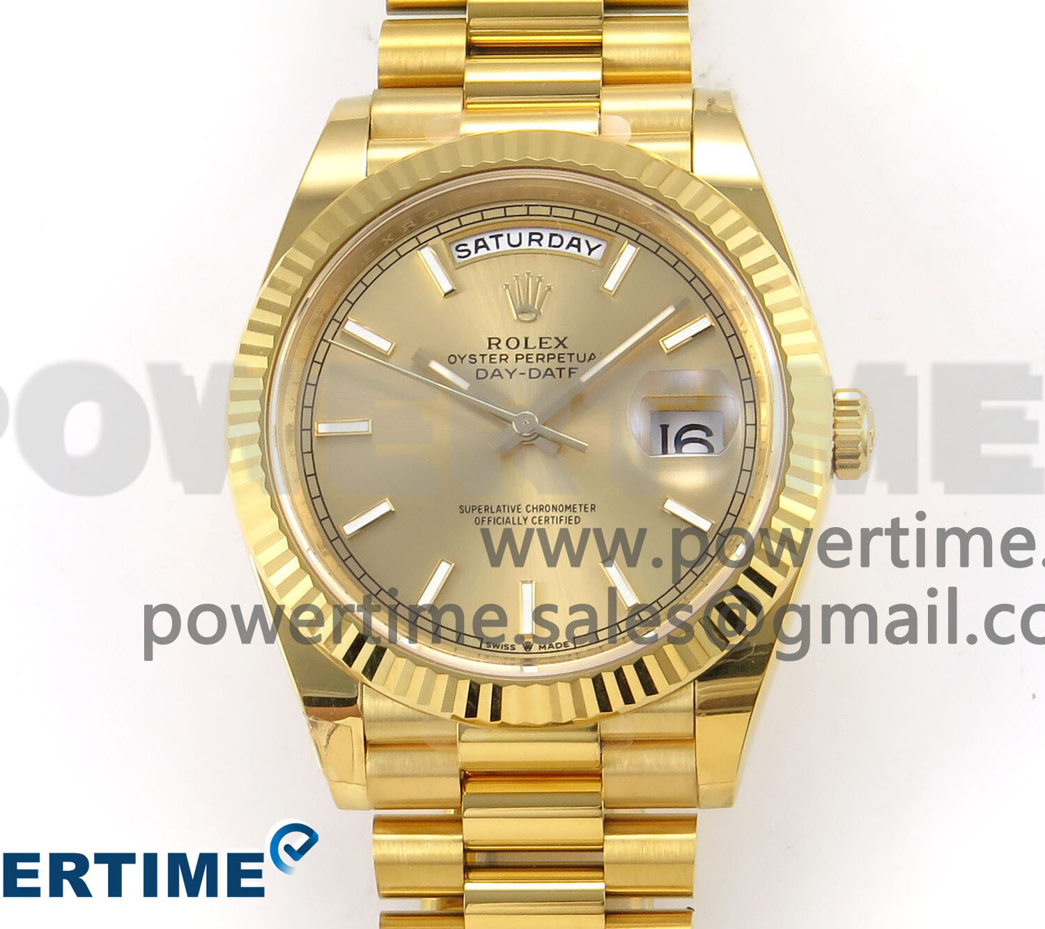 Day Date 40 YG 228238 THBF 1:1 Best Edition YG Dial on President Bracelet VR3255 (Gain Weight)