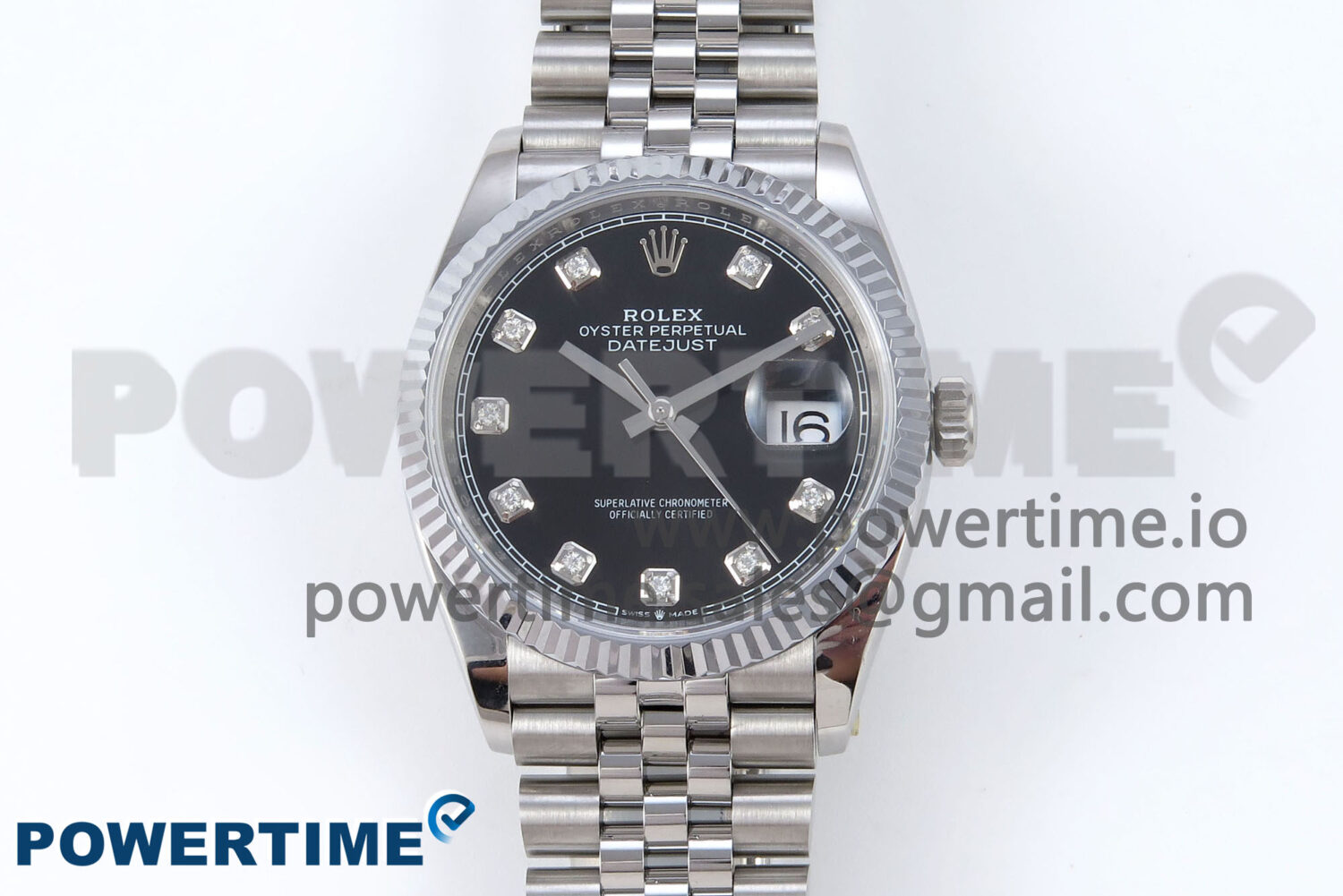 DateJust 36 126234 QF 1:1 Best Edition 904L Steel Black Diamonds Dial on SS Jubilee Bracelet VR3235 - Image 1