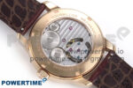 PP Tourbillon RG Texuted Bezel RMSF Edition White Dial on Brown Leather Strap - Image 8