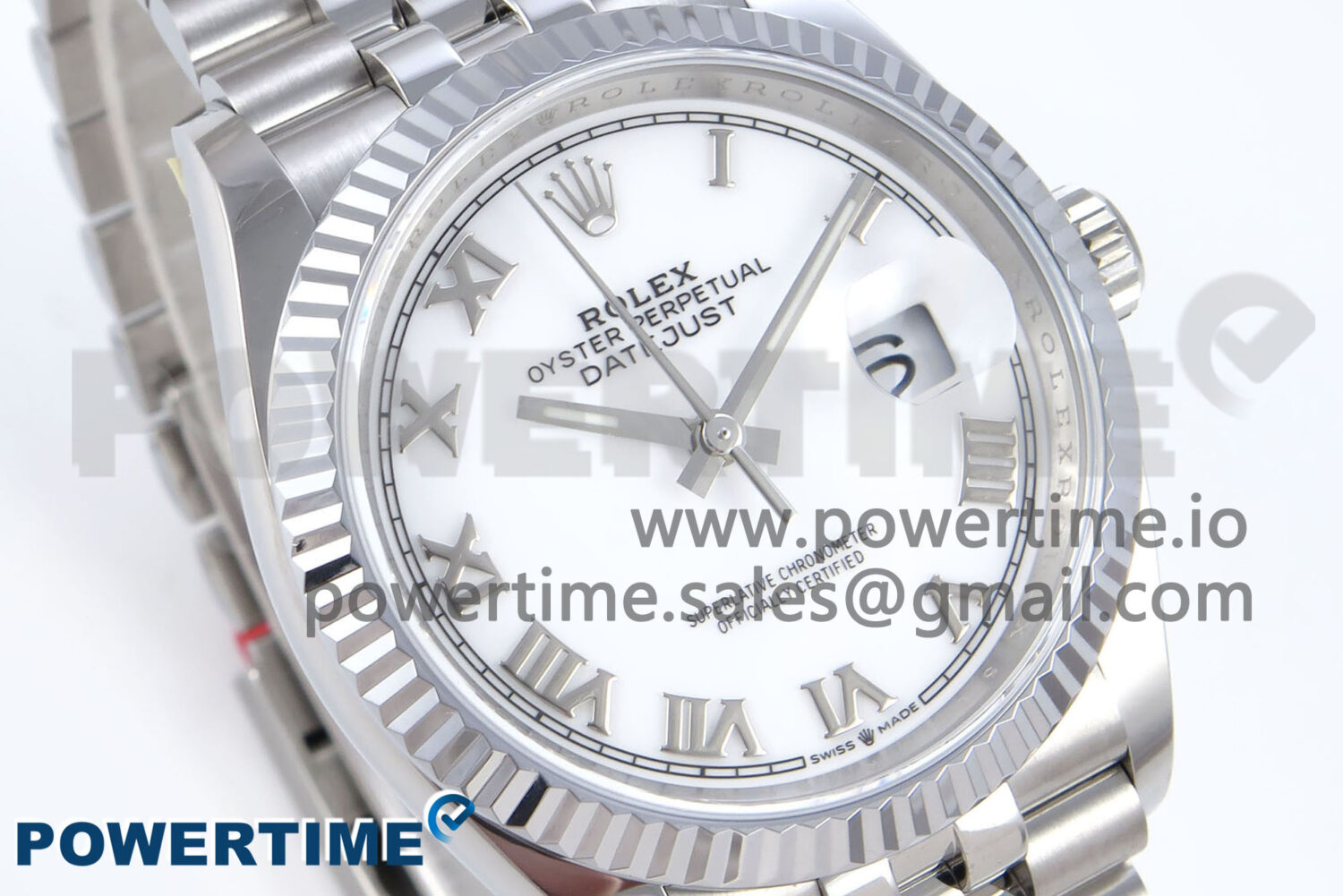 DateJust 36 126234 QF 1:1 Best Edition 904L Steel White Roman Dial on SS Jubilee Bracelet VR3235 - Image 2
