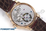 PP Tourbillon RG Texuted Bezel RMSF Edition White Dial on Brown Leather Strap - Image 9