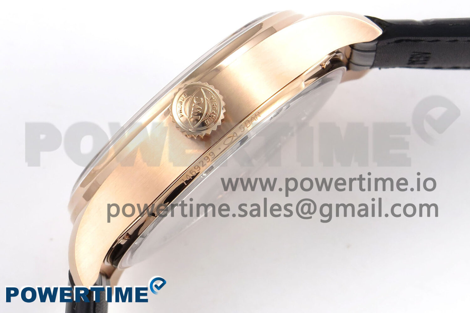 Portugieser Automatic 42mm RG APSF 1:1 Best Edition Black Dial on Black Leather Strap A52010 - Image 7