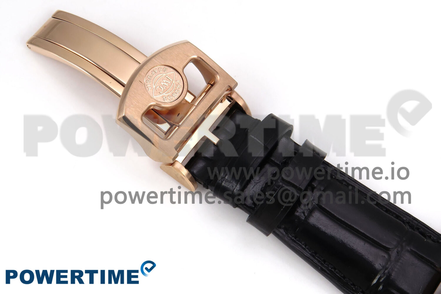 Portugieser Automatic 42mm RG APSF 1:1 Best Edition Black Dial on Black Leather Strap A52010 - Image 9