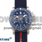 PAM1507 Luna Rossa Submersible VSF 1:1 Best Edition on Blue Fabric Strap P900