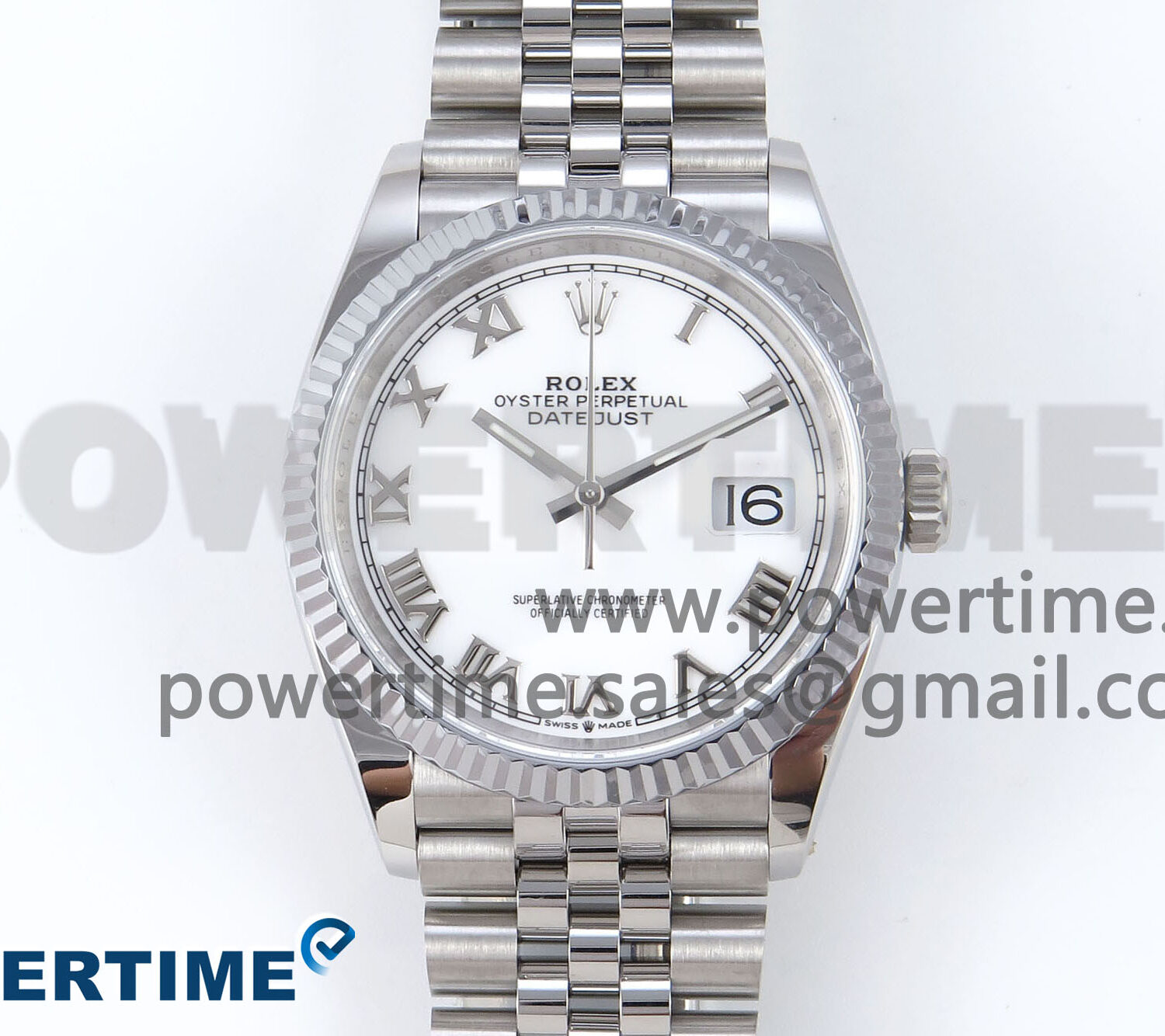 DateJust 36 126234 QF 1:1 Best Edition 904L Steel White Roman Dial on SS Jubilee Bracelet VR3235