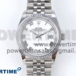 DateJust 36 126234 QF 1:1 Best Edition 904L Steel White Roman Dial on SS Jubilee Bracelet VR3235