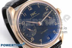 Portugieser Automatic 42mm RG APSF 1:1 Best Edition Black Dial on Black Leather Strap A52010 - Image 2