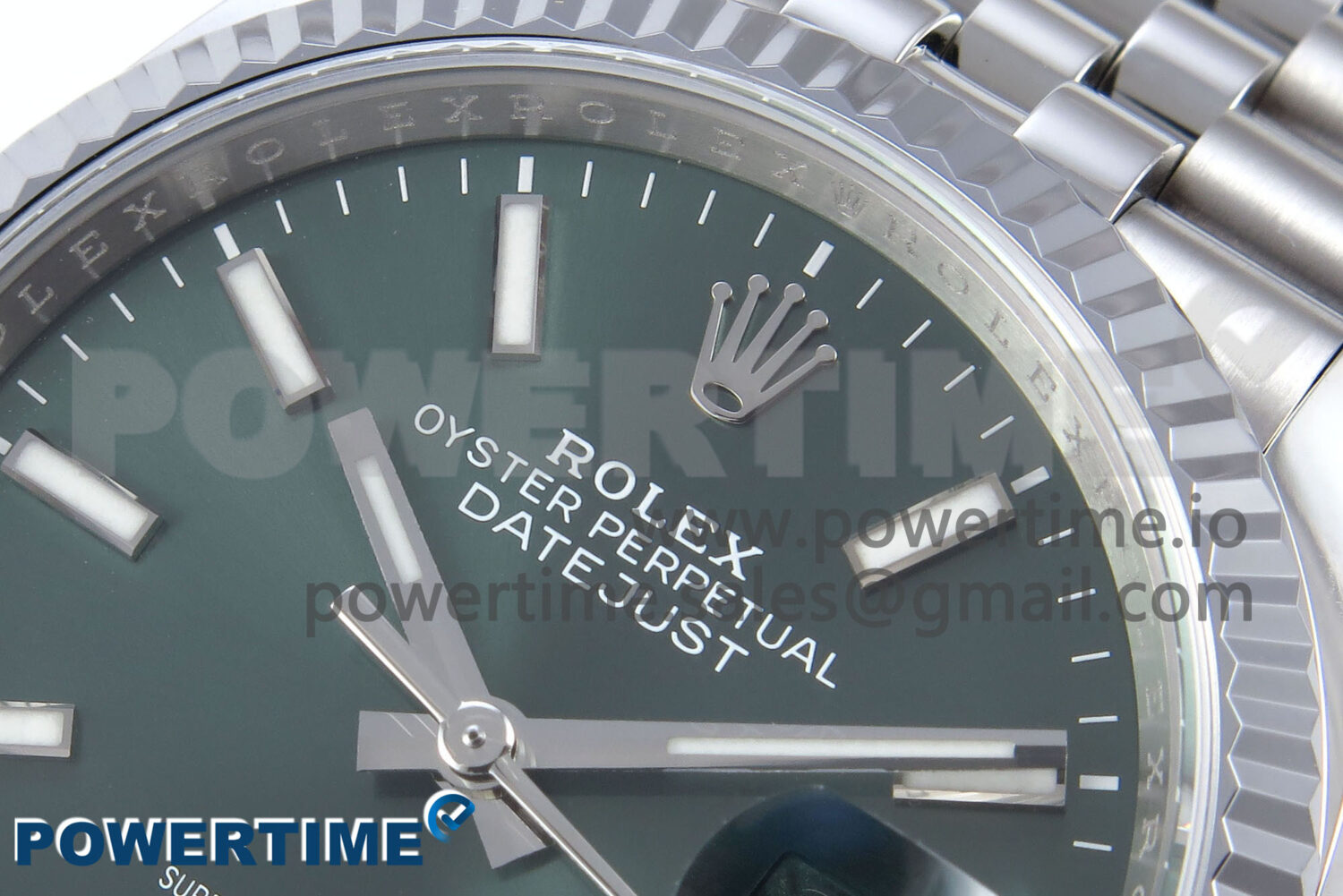 DateJust 36 126234 QF 1:1 Best Edition 904L Steel Green Stick Dial on SS Jubilee Bracelet VR3235 - Image 4