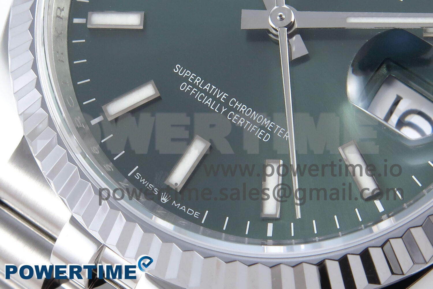 DateJust 36 126234 QF 1:1 Best Edition 904L Steel Green Stick Dial on SS Jubilee Bracelet VR3235 - Image 5
