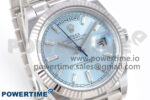Day Date 40 SS 228236 THBF 1:1 Best Edition Ice-Blue Crystal Dial on President Bracelet VR3255 (Gain Weight) - Image 2