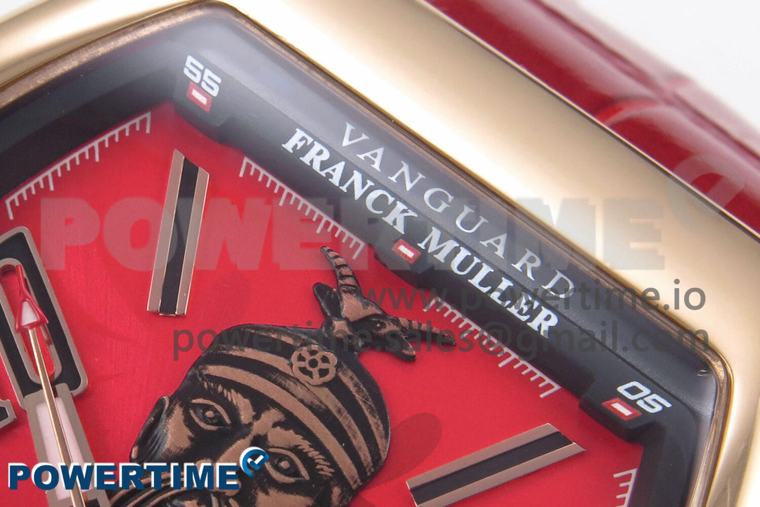 Vanguard Skenderbeu RG ABF Best Edition Red Dial on Red Leather Strap A2824 - Image 4