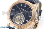 PP Tourbillon RG Texuted Bezel RMSF Edition Black Starry Dial on Blue Leather Strap - Image 3