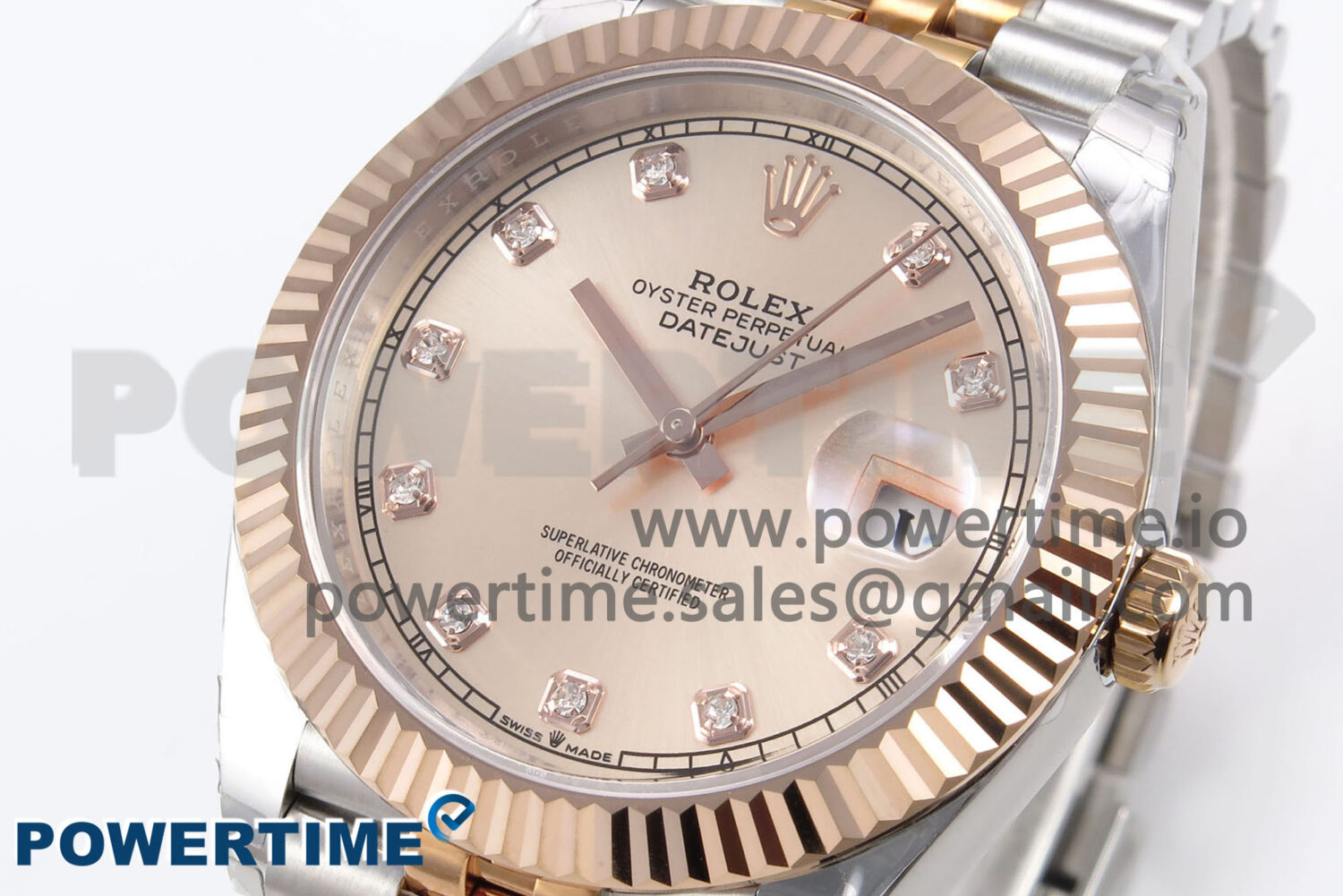 DateJust 41 126331 EWEF 1:1 Best Edition RG Diamonds Dial on SS/RG Jubilee Bracelet A3235 - Image 3