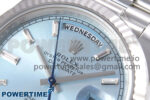 Day Date 40 SS 228236 THBF 1:1 Best Edition Ice-Blue Crystal Dial on President Bracelet VR3255 (Gain Weight) - Image 4