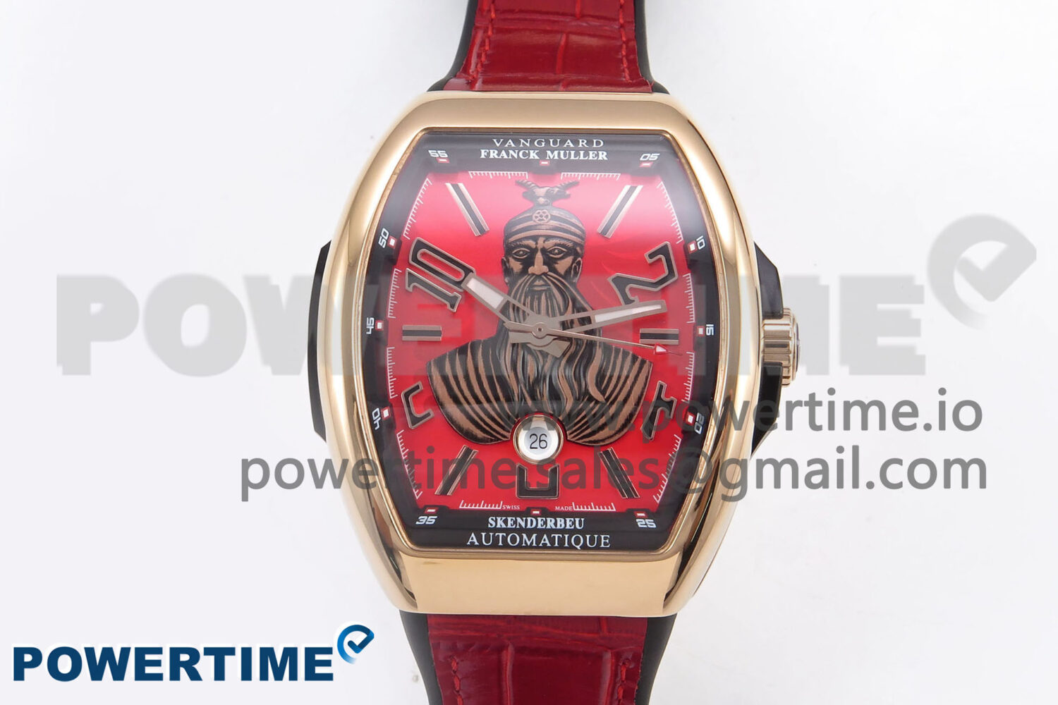 Vanguard Skenderbeu RG ABF Best Edition Red Dial on Red Leather Strap A2824 - Image 1