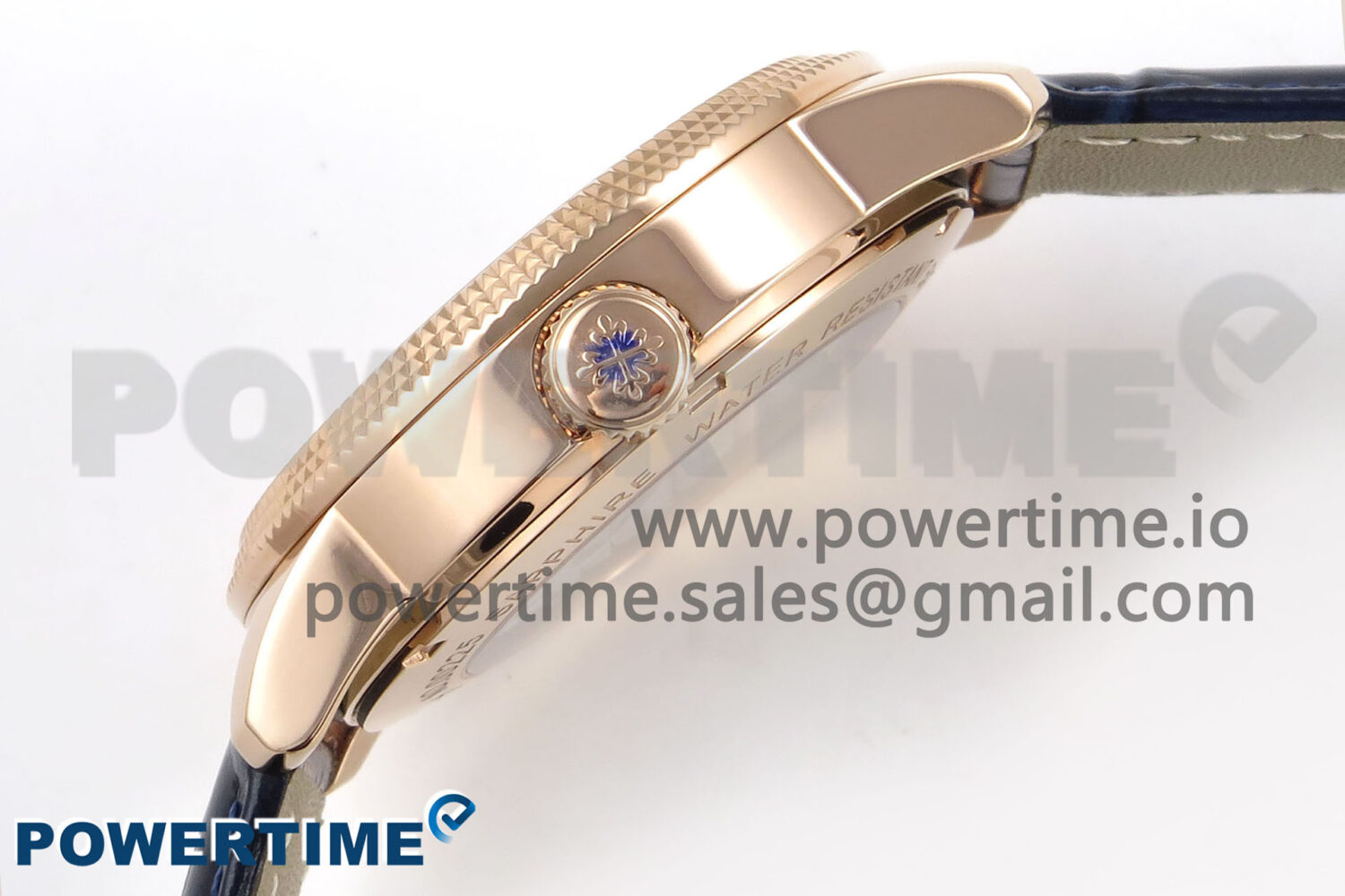PP Tourbillon RG Texuted Bezel RMSF Edition Black Starry Dial on Blue Leather Strap - Image 7
