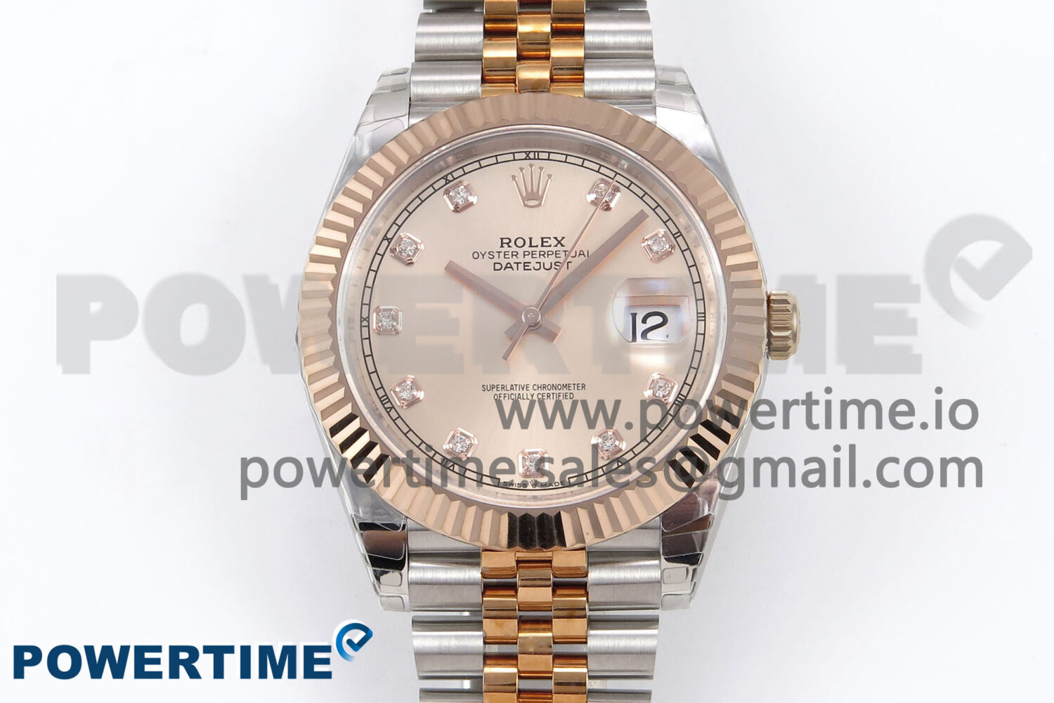 DateJust 41 126331 EWEF 1:1 Best Edition RG Diamonds Dial on SS/RG Jubilee Bracelet A3235 - Image 1