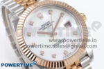 DateJust 41 126331 EWEF 1:1 Best Edition White MOP Dial on SS/RG Jubilee Bracelet A3235 - Image 2
