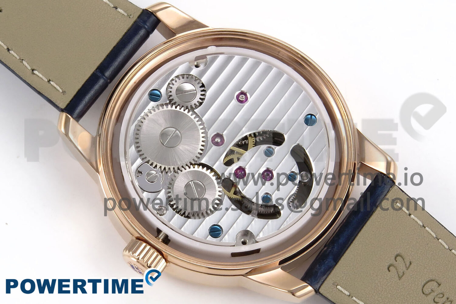 PP Tourbillon RG Texuted Bezel RMSF Edition Black Starry Dial on Blue Leather Strap - Image 9