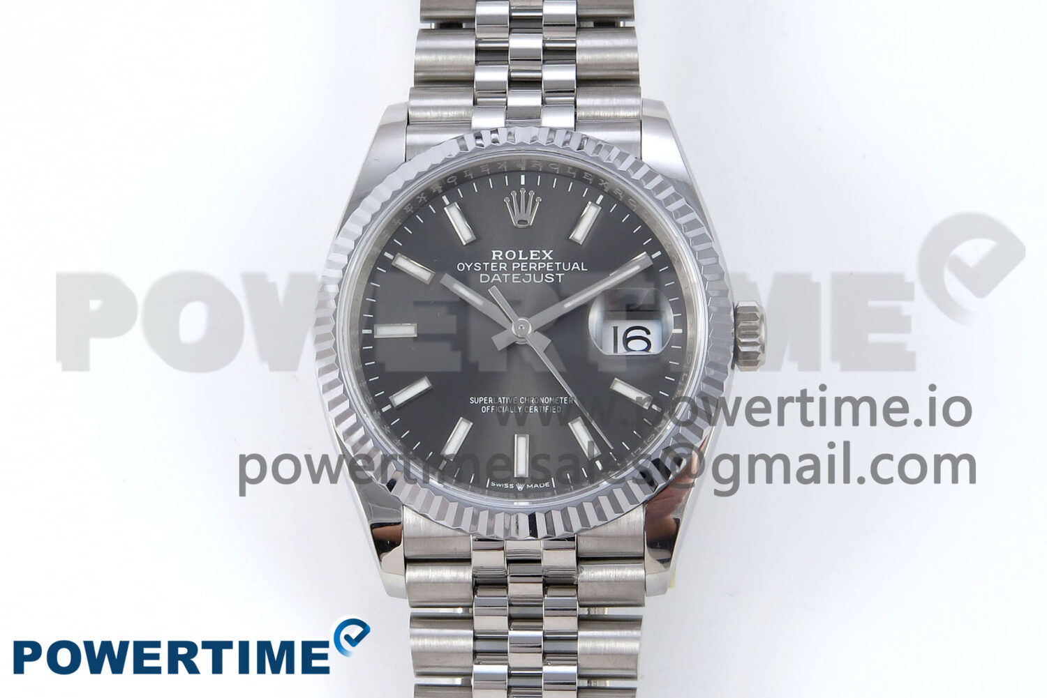 DateJust 36 126234 QF 1:1 Best Edition 904L Steel Gray Stick Dial on SS Jubilee Bracelet VR3235 - Image 1