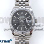 DateJust 36 126234 QF 1:1 Best Edition 904L Steel Gray Stick Dial on SS Jubilee Bracelet VR3235