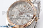 DateJust 41 126331 EWEF 1:1 Best Edition Silver Textured Dial on SS/RG Jubilee Bracelet A3235 - Image 3