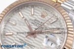 DateJust 41 126331 EWEF 1:1 Best Edition Silver Textured Dial on SS/RG Jubilee Bracelet A3235 - Image 4