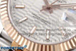 DateJust 41 126331 EWEF 1:1 Best Edition Silver Textured Dial on SS/RG Jubilee Bracelet A3235 - Image 5