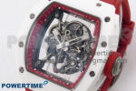 RM055 White Ceramic T+F 1:1 Best Edition Red Skeleton Dial on Red Rubber Strap RMUL2 Super Clone - Image 3