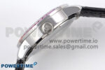 PP Tourbillon SS Rainbow Bezel RMSF Edition White Dial on Black Leather Strap - Image 6