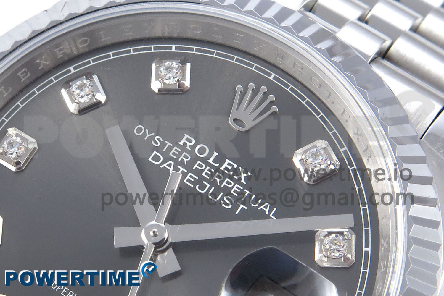 DateJust 36 126234 QF 1:1 Best Edition 904L Steel Gray Diamonds Dial on SS Jubilee Bracelet VR3235 - Image 4