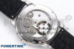 PP Tourbillon SS Rainbow Bezel RMSF Edition White Dial on Black Leather Strap - Image 8