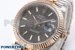 DateJust 41 126331 EWEF 1:1 Best Edition Gray Textured Dial on SS/RG Jubilee Bracelet A3235 - Image 3