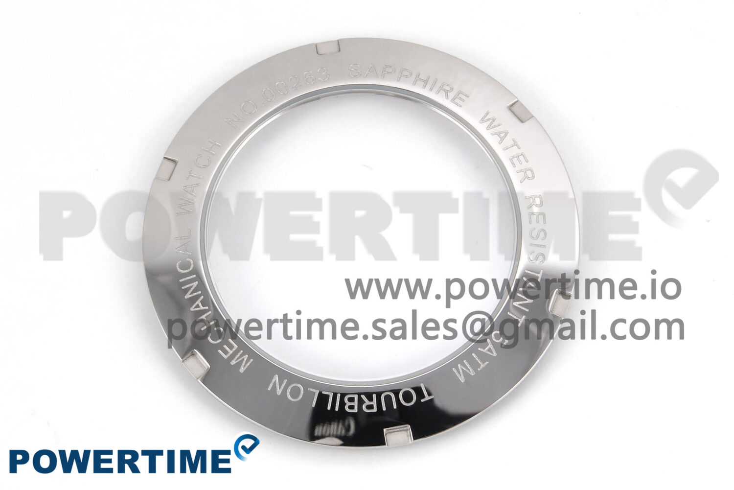 PP Tourbillon SS Rainbow Bezel RMSF Edition White Dial on Black Leather Strap - Image 10