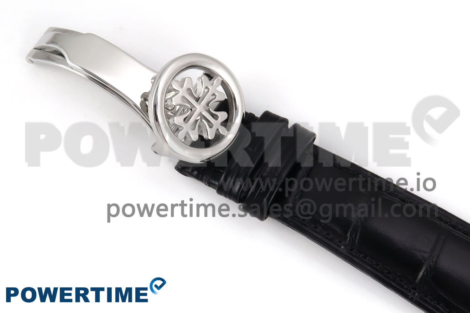 PP Tourbillon SS Rainbow Bezel RMSF Edition White Dial on Black Leather Strap - Image 12