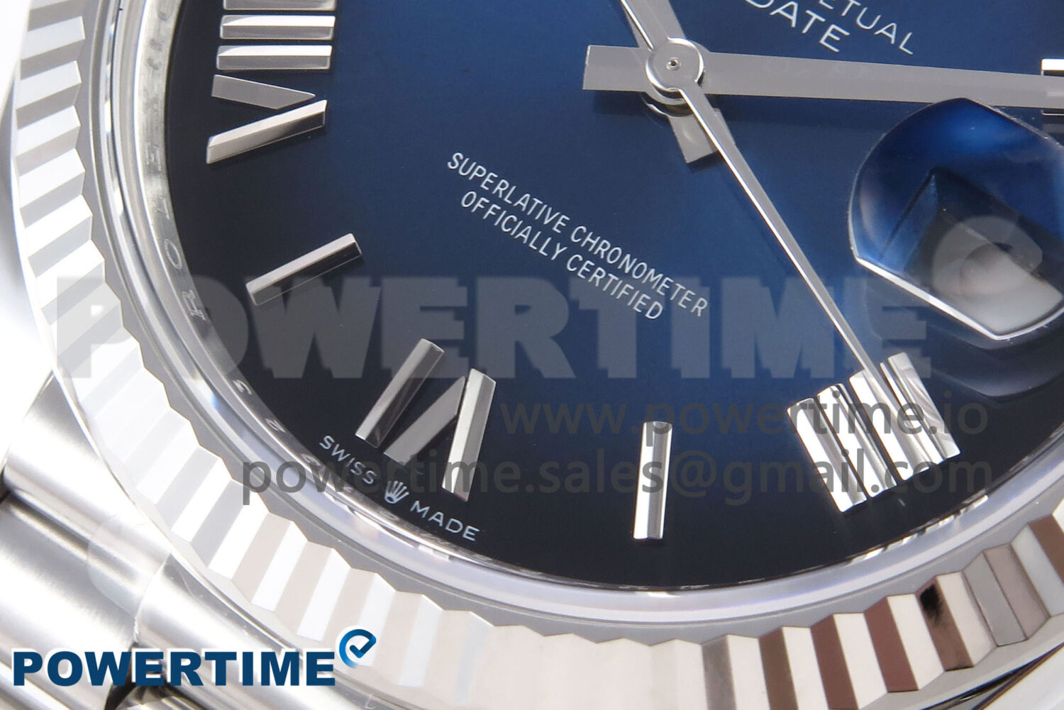 Day Date 40 SS 228239 THBF 1:1 Best Edition Blue Ombre Roman Dial on President Bracelet VR3255 (Gain Weight) - Image 5