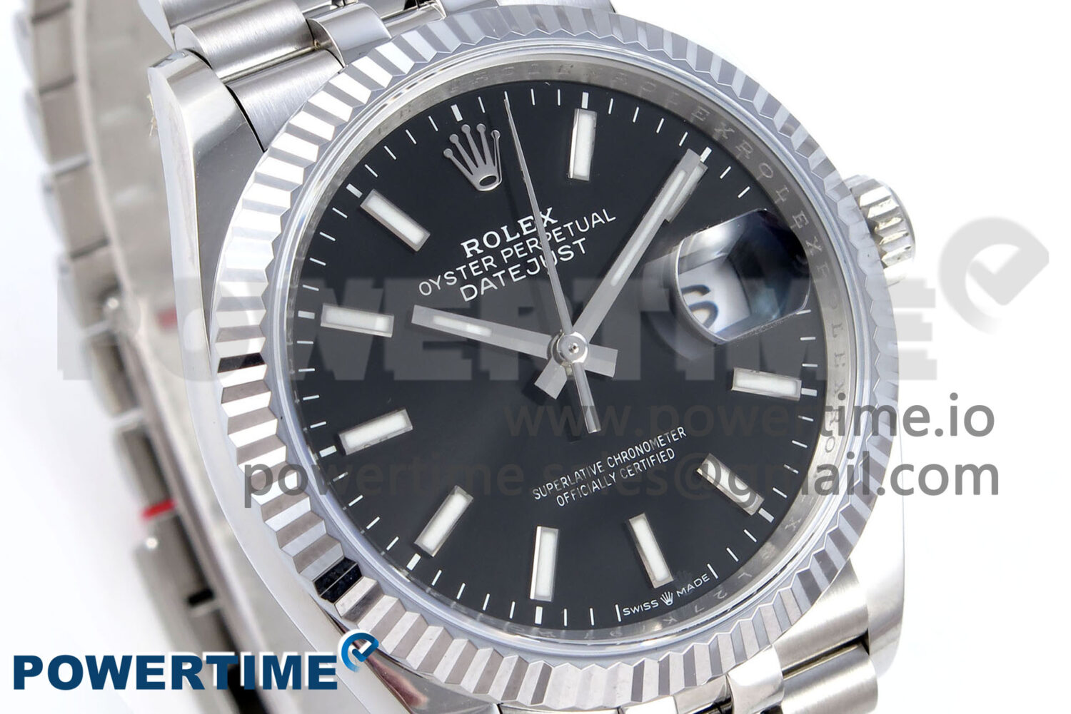 DateJust 36 126234 QF 1:1 Best Edition 904L Steel Black Stick Dial on SS Jubilee Bracelet VR3235 - Image 2