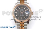 DateJust 41 126331 EWEF 1:1 Best Edition Gray Textured Dial on SS/RG Jubilee Bracelet A3235