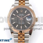 DateJust 41 126331 EWEF 1:1 Best Edition Gray Textured Dial on SS/RG Jubilee Bracelet A3235