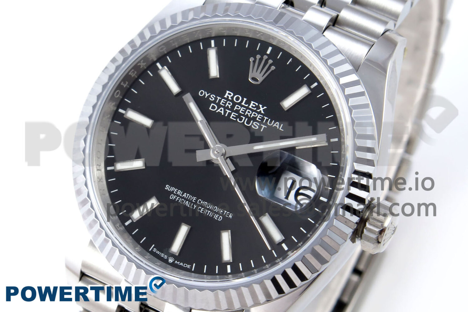 DateJust 36 126234 QF 1:1 Best Edition 904L Steel Black Stick Dial on SS Jubilee Bracelet VR3235 - Image 3
