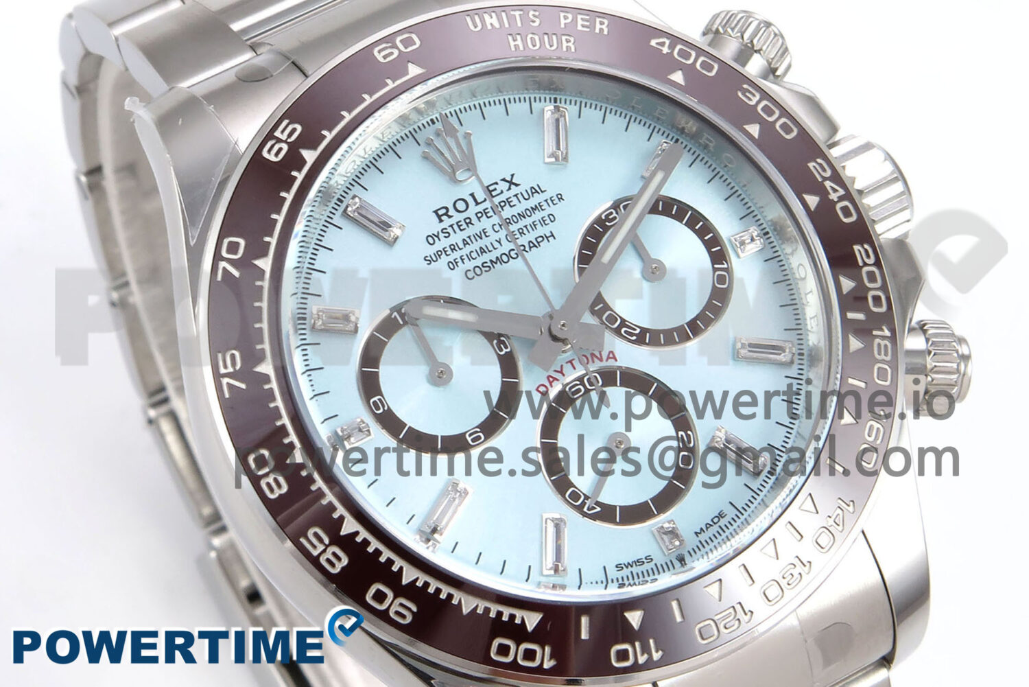 Daytona 126506 Clean 1:1 Best Edition 904L Steel Ice Blue Dial Crystral Markers on SS Braclet SH4131 - Image 2