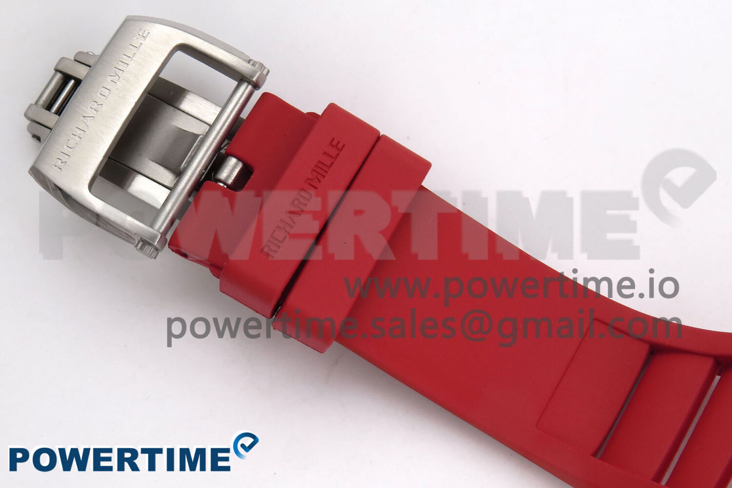 RM055 White Ceramic T+F 1:1 Best Edition Red Skeleton Dial on Red Rubber Strap RMUL2 Super Clone - Image 9