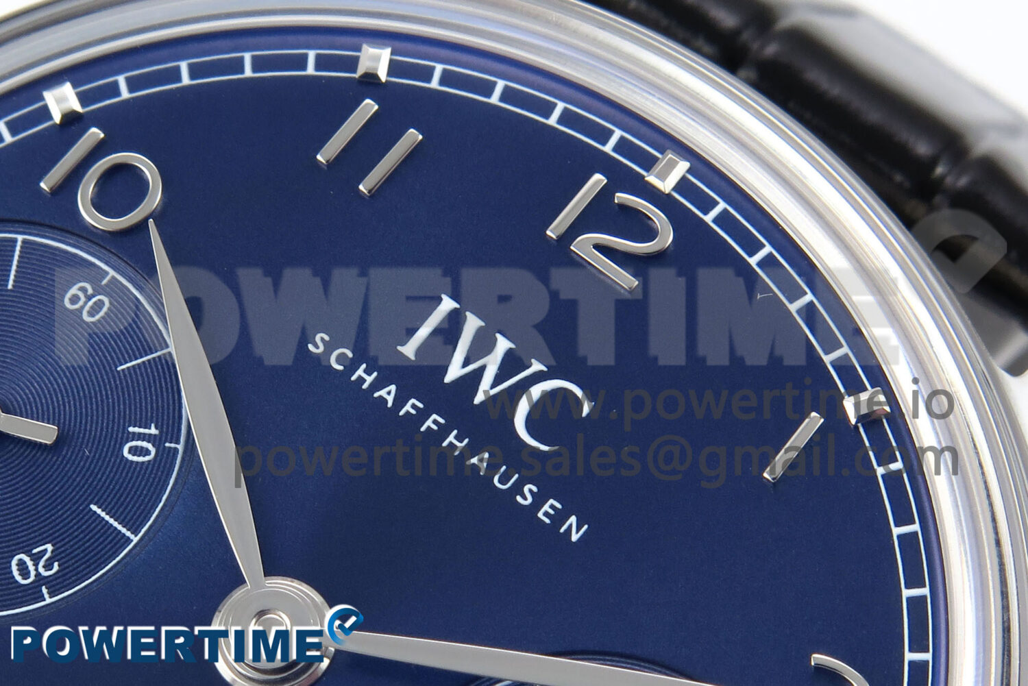 Portugieser Automatic SS IW501704 APSF 1:1 Best Edition Blue Dial on Black Leather Strap A52011 - Image 4