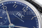Portugieser Automatic SS IW501704 APSF 1:1 Best Edition Blue Dial on Black Leather Strap A52011 - Image 4