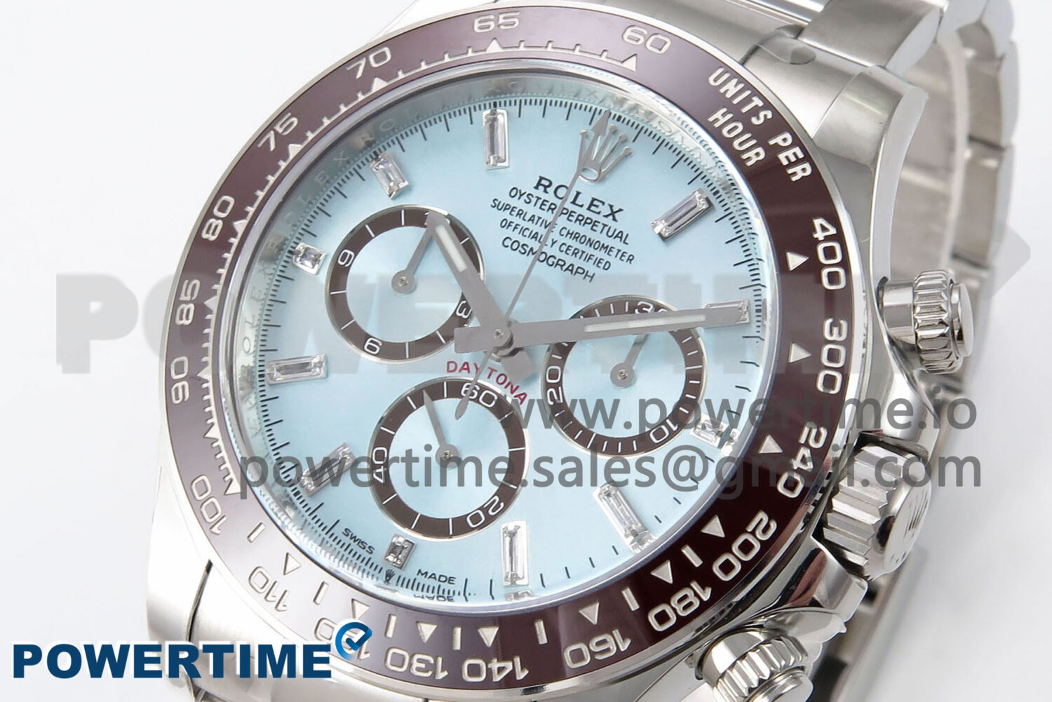 Daytona 126506 Clean 1:1 Best Edition 904L Steel Ice Blue Dial Crystral Markers on SS Braclet SH4131 - Image 3