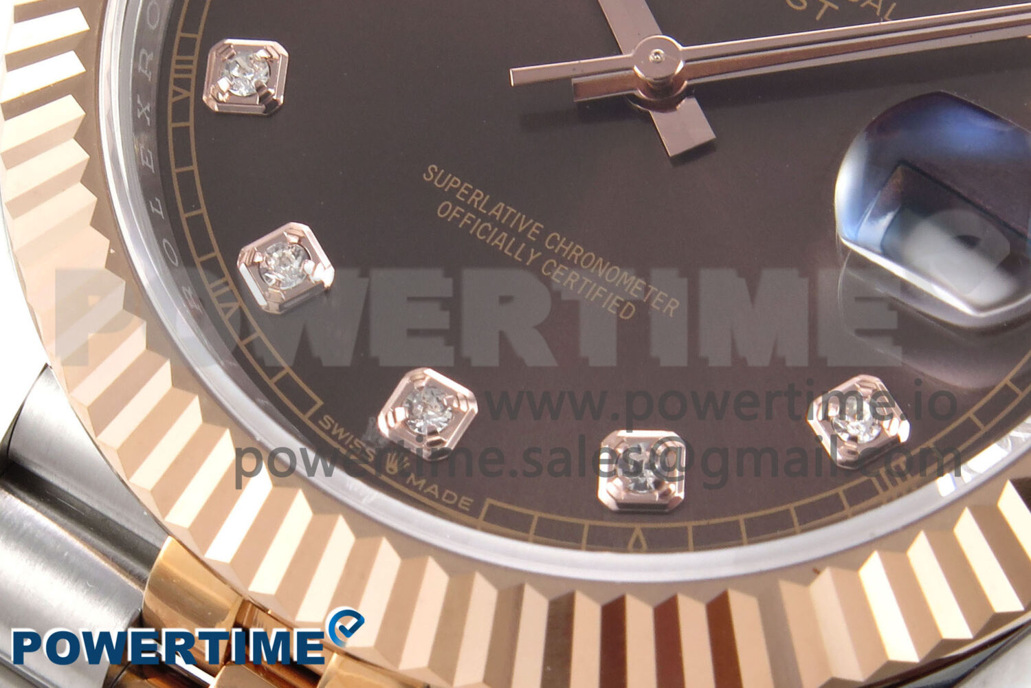 DateJust 41 126331 EWEF 1:1 Best Edition Brown Diamonds Dial on SS/RG Jubilee Bracelet A3235 - Image 5
