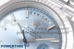 Day Date 40 SS 228236 THBF 1:1 Best Edition Ice-Blue Stick Dial on President Bracelet VR3255 (Gain Weight) - Image 4