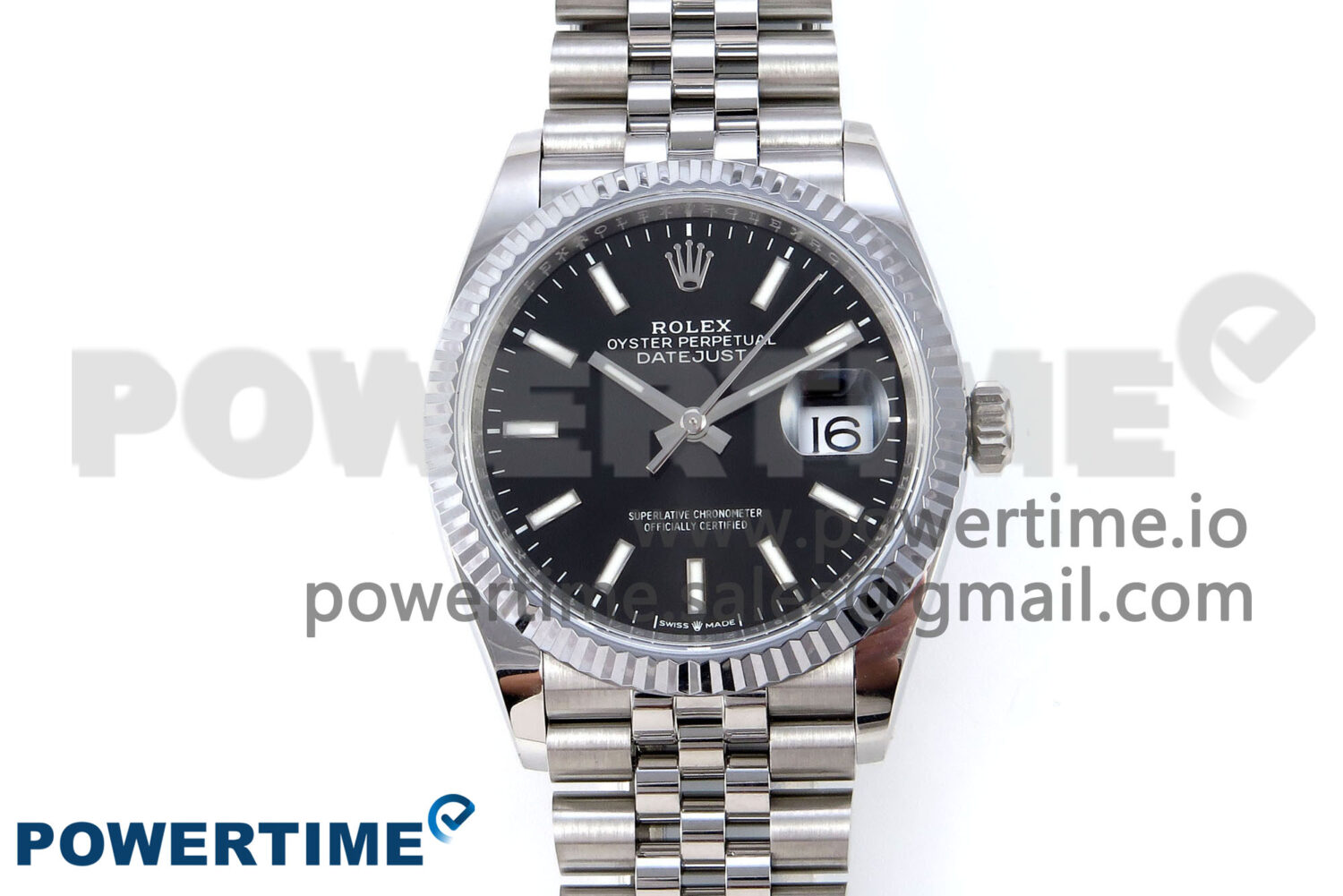 DateJust 36 126234 QF 1:1 Best Edition 904L Steel Black Stick Dial on SS Jubilee Bracelet VR3235 - Image 1